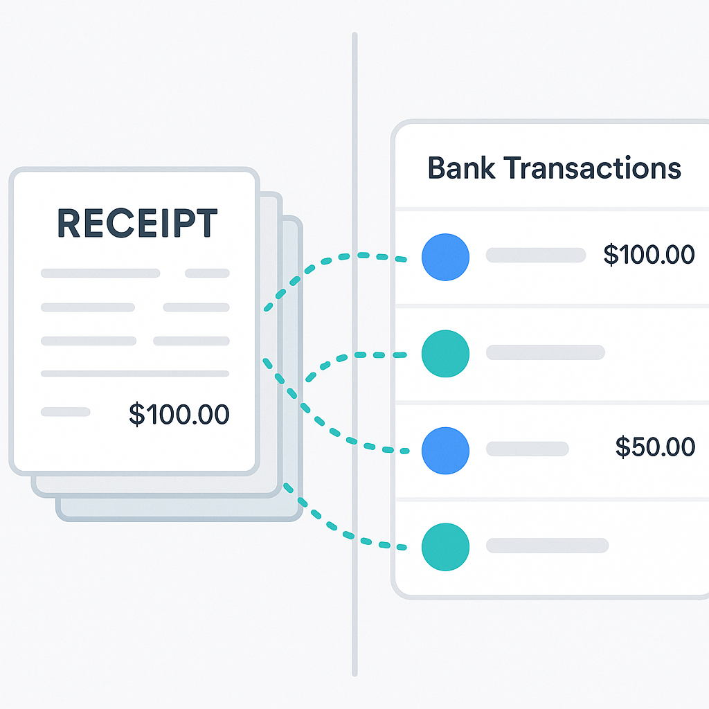Bank transactions matched